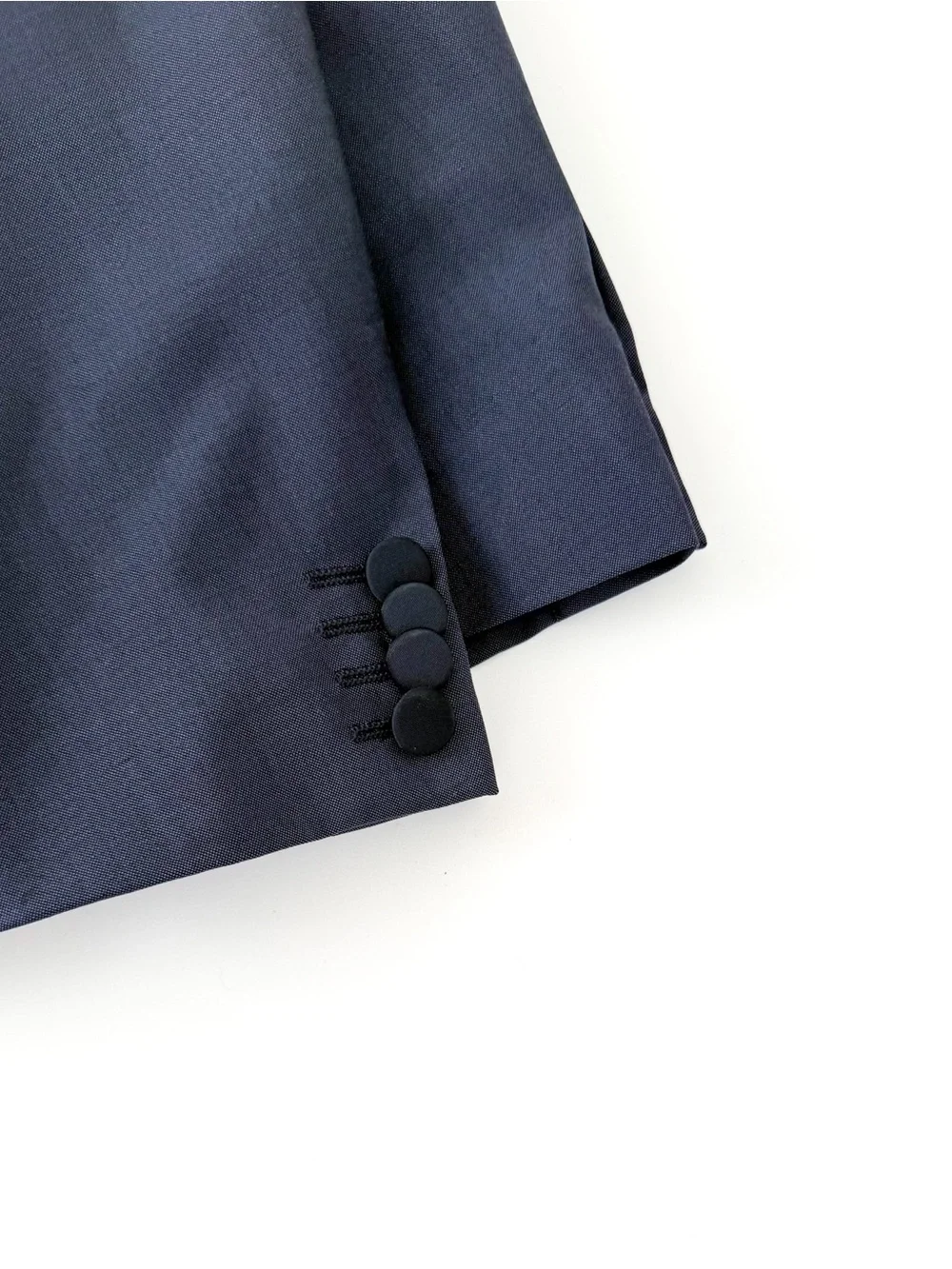 Paul Smith Men's Soho Fit Navy Peak Satin Lapel Suit Tuxedo Italian Wool 38R